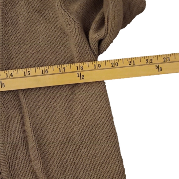 Talbot's Women's open ribbed knit cardigan, Size medium petite, Tan - Picture 4 of 8